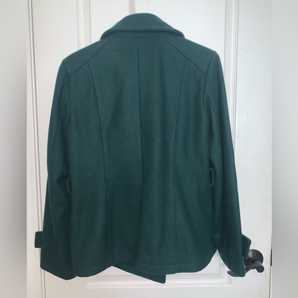 Giacca Women’s Dark Green Wool Winter Pea Coat - Medium - Picture 3 of 11